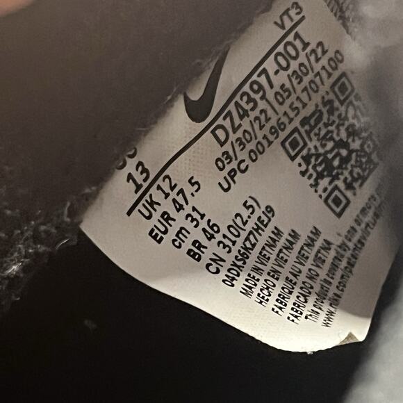 Nike Mens Size 13 Air Max Pre-Day Running Trainers Sneakers Black/Gum DZ4397-001 - Picture 8 of 10